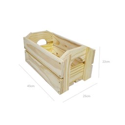 Caixote de Feira Pequeno 22X25X43 em Madeira de Pinus - NATURAL - 6 Caixote de Feira Pequeno 22X25X43 em Madeira de Pinus - NATURAL - 6