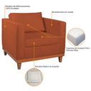 Ver imagem 7 de Kit Sofá 3 Lugares e 2 Poltronas Europa 180 cm Estilo Conforto e Elegância Suede Terracota