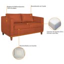 Ver imagem 6 de Kit Sofá 3 Lugares e 2 Poltronas Europa 180 cm Estilo Conforto e Elegância Suede Terracota
