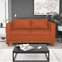 Ver imagem 2 de Kit Sofá 3 Lugares e 2 Poltronas Europa 180 cm Estilo Conforto e Elegância Suede Terracota