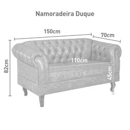 Conjunto Poltronas E Namoradeira Chesterfield Duque Pinhão - 2