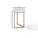 Ver imagem 6 de Mesa Lateral De Sala Pé De Ferro Estilo Industrial Tampo MDF