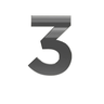 Numero Chapa 60mm Acm Cromado Comfortdoor - 1