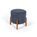 Ver imagem 4 de Conjunto Poltrona Estofada Júlia com Puff Redondo Berlim Azul – Straub Web