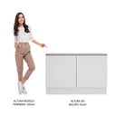 Ver imagem 7 de Balcão Gabinete de Pia Armário de Cozinha 120 cm 2 Portas Branco Glamy Madesa