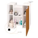 Ver imagem 6 de Gabinete de Banheiro Carrinho Móvel Pia de Coluna Lux Ripado