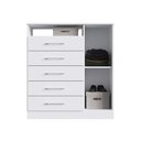 Ver imagem 3 de Cômoda Rubi 5 Gavetas 1 Porta 1 Prateleira - Casajá - Branco