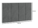 Ver imagem 6 de Cabeceira Cama Solteiro Placa Estofada 90 Cm Suspensa Itália - Cinza Suede