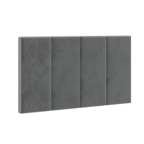 Cabeceira Cama Solteiro Placa Estofada 90 Cm Suspensa Itália - Cinza Suede