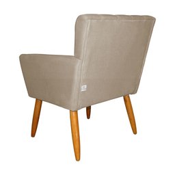 Poltrona Cecília para Sala de Jantar Suede - Vallisa Decor:capuccino - 3