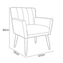 Ver imagem 4 de Poltrona Cecília para Sala de Jantar Suede - Vallisa Decor:capuccino