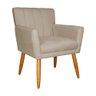 Poltrona Cecília para Sala de Jantar Suede - Vallisa Decor:capuccino - 1