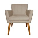 Ver imagem 2 de Poltrona Cecília para Sala de Jantar Suede - Vallisa Decor:capuccino