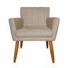 Poltrona Cecília para Sala de Jantar Suede - Vallisa Decor:capuccino - 2