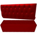 Ver imagem 2 de Kit Cabeceira e Recamier Luna Capitonê Baú Queen Cama Box Vermelho Rbl