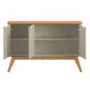 Ver imagem 6 de Aparador Buffet Prism 3 Portas MDF e MDP 122cm Off White e Cinamomo