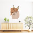 Ver imagem 1 de Adesivo Decorativo Flor Minimalista Fundo Branco 53x90cm