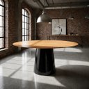 Ver imagem 1 de Mesa de Jantar Freijó 190x110cm - Base Cone Oval Preto
