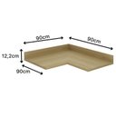 Ver imagem 2 de Tampo P/balcão de Canto 90x90cm 100% Mdf Phoenix Móvel na Caixa
