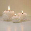 Ver imagem 1 de Trio de Vela Decorativa Rosa Realista Kit com 3 Velas