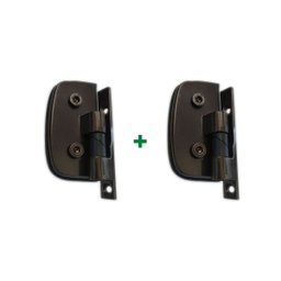 2 Dobradiças Automáticas 1114 Cor Bronze Para Box Banheiro - 1