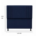 Ver imagem 2 de Cabeceira Isis Azul Marinho 1,40 Mt