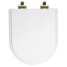 Assento Sanitário Branco P/vaso Deca C/ferragem Dourada - 1