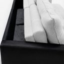 Ver mais imagens de Sofá Cama Napoli 3 Lugares Retrátil 215cm Cinza Linho com Preto Bom Pastor Móveis
