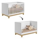 Ver imagem 2 de Berço Mini Cama Qencanto Slim 4315 Qmovi Branco Acetinado