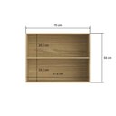Ver imagem 2 de Armário Aéreo 2 Portas 70x40 cm Capadócia Amadeirado Claro 100% MDF Casamia