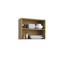 Ver imagem 3 de Armário Aéreo 2 Portas 70x40 cm Capadócia Amadeirado Claro 100% MDF Casamia