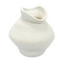 Ver imagem 1 de Vaso Decorativo Organico de Ceramica Branco 26x26cm
