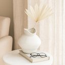 Ver imagem 2 de Vaso Decorativo Organico de Ceramica Branco 26x26cm