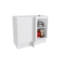 Ver imagem 3 de Balcão de Canto Reto Celeste Kappesberg 100% Mdf 1 Porta Branco/verde 98cm