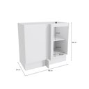 Ver imagem 5 de Balcão de Canto Reto Celeste Kappesberg 100% Mdf 1 Porta Branco/verde 98cm