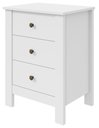 Ver imagem 1 de Mesa de Cabeceira 3 Gavetas Maggiore New - Lp - Rei de Casa Branco