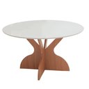 Ver imagem 4 de Mesa de Jantar 1,35m com 4 Cadeiras Dalla Costa 100% Mdf Cor:off White com Freijó e Cesare Claro