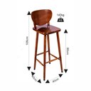 Ver imagem 5 de Conjunto Mesa Bistrô Alta Quadrada Imbuia em Madeira com Azulejo + 4 Banquetas - Imbuia