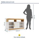 Ver imagem 3 de Rack para TV até 50 Polegadas MDF 120cm 1 Porta de Correr Eldorado