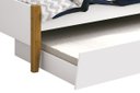 Ver imagem 3 de Cama Babá Solteiro com Auxiliar Simba Branco Fosco com Madeira - MoveisAqui