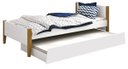 Ver imagem 1 de Cama Babá Solteiro com Auxiliar Simba Branco Fosco com Madeira - MoveisAqui