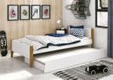 Ver imagem 2 de Cama Babá Solteiro com Auxiliar Simba Branco Fosco com Madeira - MoveisAqui