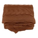 Ver imagem 1 de Manta de Tricô Trama Cascata Ferrugem 0,90x1,80 Lili Casa Único