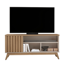 Ver imagem 4 de Rack para TV 50 Polegadas em MDF e MDP Malbec Wood - Cinza/Nature