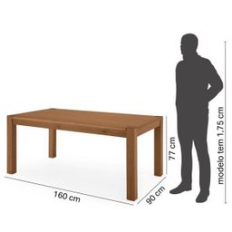 Mesa de Jantar Madeira Maciça com 2 Bancos Primavera Cabecasa Madeiramadeira - 2