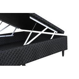 Cama Box Baú Queen + Colchão Molas Ensacadas New Londres Umaflex (158x198x72cm) Cinza Box Preto - 6