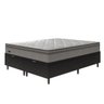 Cama Box Baú Queen + Colchão Molas Ensacadas New Londres Umaflex (158x198x72cm) Cinza Box Preto - 2