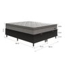 Cama Box Baú Queen + Colchão Molas Ensacadas New Londres Umaflex (158x198x72cm) Cinza Box Preto - 5