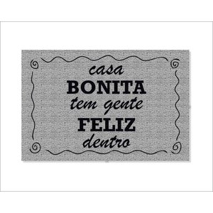 Tapete Capacho Casa Bonita Tem Gente Feliz Dentro