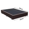 Base Cama Box Premium Casal 1,38 X 1,88 X 0,32 Corino Marrom - 2
